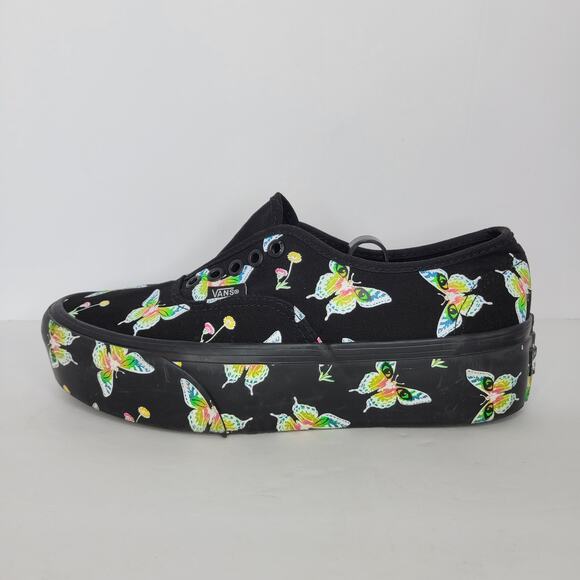 VANS Authentic Stac Morph Blackout Glow In The Dark Butterfly Sneakers Women's 9 - Picture 4 of 12